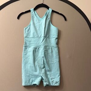 FP Movement by Free People Light Blue Sleeveless Romper